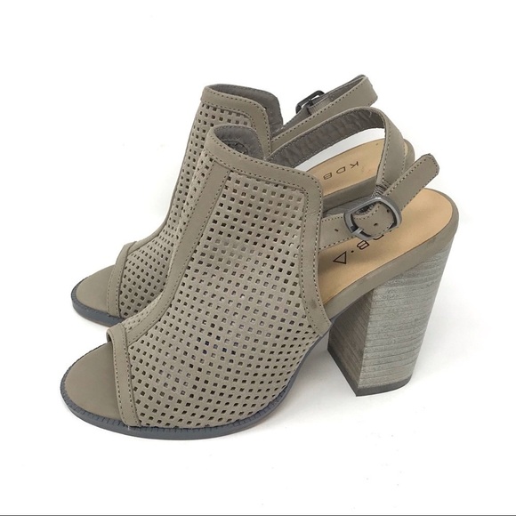 Kelsi Dagger Goya Peep Toe Slingback Heels 6 - Picture 4 of 8